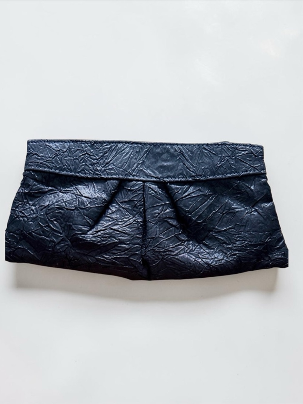 Lauren Merkin NYC Vintage Black Brocade Hinged Evening Clutch Mint Condition